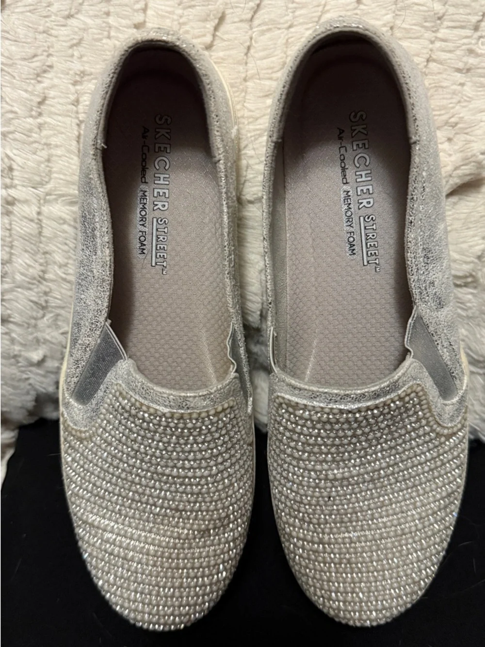 Skechers Street Slip-On Memory Foam Sneakers - Light Gray - Picture 2 of 9